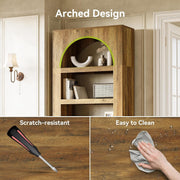 5-Tier Modern Arched Bookshelf,70.8