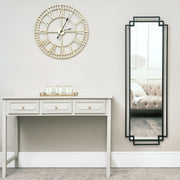 Black Art Deco Wall Mirror multi frame full length tall slim industrial modern