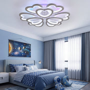 Modern LED Ceiling Light RGB Heart Design Chandelier Lamp with Remote Control UK