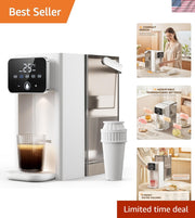 3L Instant Hot Water Dispenser with Precision Temp Control & Filter