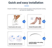 48W LED Ceiling Light 6500K IP44 Flush Mount Light Kitchen Bedroom Hall Bathroom