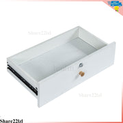 Dressing Table White Vanity Set Makeup Desk with Stool Mirror 6Drawer LED Lights