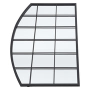 Large Arched Window Garden Décor Mirror Wall Mounted Metal Indoor Outdoor Decor