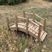 Ornamental Wooden Garden Bridge for Pond & Border Decoration Large 120cm