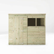 8x6 Wooden Garden Shed Overlap Pent Single Door Windows Storage 8ft 6ft Waltons