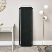 Black Art Deco Wall Mirror multi frame full length tall slim industrial modern