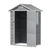 PLASTIC SHED OUTDOOR STORAGE SHEDS UTILITY HOUSE GARDEN TOOLS BOX LOCKABLE 4X3FT