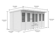 Total Sheds Pent Summer House Various Sizes Pressure Treated UK Manufactured