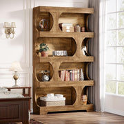 4-Tier Large Wooden Bookshelf 70.8'' Tall Modern Bookcase Open Display Storage