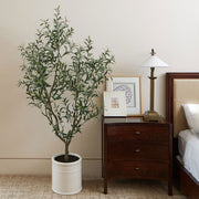 Beaumont Designs Artificial Olive Tree 6.5ft Faux Plant French Crock Pot
