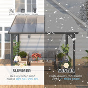 3 x 3m Wall Mounted Pergola Outdoor Aluminium Gazebo Patio Lean to Awning Deck