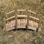Ornamental Wooden Garden Bridge for Pond & Border Decoration Large 120cm