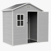 Grey Wood Grain Plastic Garden Shed 6x8 6x6 5x3 Outdoor Tool Bike Storage House