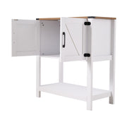 White Sideboard Cabinet Modern Farmhouse Storage Cabinet for Kitchen Dining Room