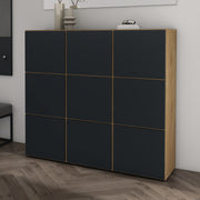 Shoe Storage Cabinet Wooden Shoe Rack Space-saving 3 Units 6 Tiers Many Colors