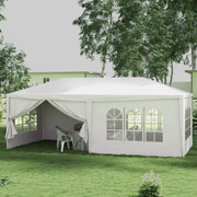 6 x 3(m) Outdoor Gazebo Canopy Party Tent with 6 Removable Side Walls for Garden