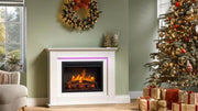 Electric Fireplace with Surround, LED Flame & Mood Light – Endeavour Castleton