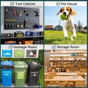 8 x 6ft Garden Storage Shed Outdoor Metal Garden Sheds with Sliding Door GREY