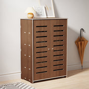 5 Tier Wooden Shoe Rack Storage Shelf Unit Cabinet Organiser Footwear Stand
