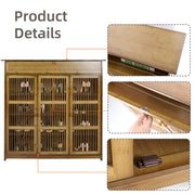 Bamboo Shoe Cabinet with Doors Shoe Rack Living Room Entryway Closet Organizers