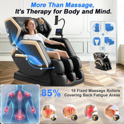 2026 full body heat massage chair 14 rollers 8 airbags bluetooth & phone speaker