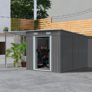 Metal Garden Shed 8 X 6, 8 X 8, 8 X 10 ft Storage Shed House with Extended Roof