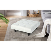 Large Square Footstool Coffee Table Upholstery Fabric Footstools Matching Button