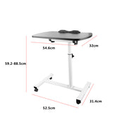Adjustable Overbed Table Over Hospital Bed Tray with Wheels for Home Use or Medi