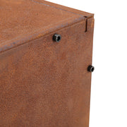 Corten Steel Rectangle Cube Planter Garden Plants Pot In/Outdoor Trough Tub Box