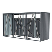 Triple Double Wheelie Bin Storage Wooden Store Cover Garden Rubbish Dustbin Shed