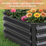Heart Shaped Galvanized Raised Garden Bed Outdoor for Vegetables Flowers Herbs