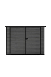 Wood Effect Plastic Garden Storage Shed Outdoor Storage House Tool Sheds 7 x 4FT
