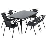 Outdoor Garden Furniture Table And Chairs 4/6 Seat Patio Dining Set Parasol Hole