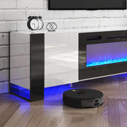 Electric Fireplace With TV Stand Unit Cabinet Fire 36in Heater Flame Living Room