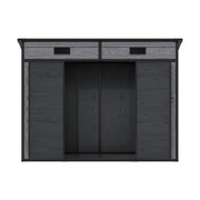 8x4ft Outdoor Large Shed Plastic Garden Tools Bike Storage Shed House SlopedRoof