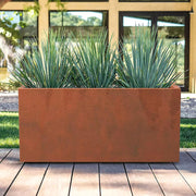 Corten Steel Rectangle Planter Garden Plants Pot Indoor Outdoor Trough Tub Box