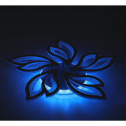 Modern Chandelier LED Lamp White Frame Ceiling Light With RGB Backlight Rahlszqb