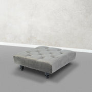 Large Square Footstool Coffee Table Upholstery Fabric Footstools Matching Button