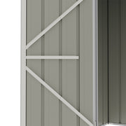 Garden Storage Shed Bike Metal Pent Tool House Galvanized Steel Storage Chest