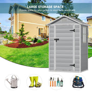 PLASTIC SHED OUTDOOR STORAGE UNIT CUPBOARD GARDEN TOOL BOX LOCKABLE 202CM TALL