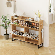 Ratten Design Storage Shoe Cabinet,Shoe Cupboard,Freestanding Shoe Organizer