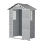 PLASTIC SHED OUTDOOR STORAGE UNIT CUPBOARD GARDEN TOOL BOX LOCKABLE 202CM TALL