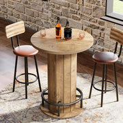 Industrial Round Bar Table, 39.4