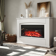 Insert Complete Fireplace Remote Control Electric Fire Surround & Hearth Set 48