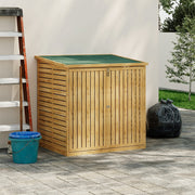 Outdoor Wooden Wheelie Bin Storage Dual Garbage Bin Shed Garden Rubbish Store UK