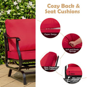 3PCS Rocking Chair & Table Set Garden Patio Bistro Set Glider Rocker W/ Cushion