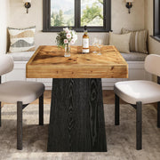Solid Wood Square Dining Table 80CM Farmhouse Kitchen Table for 2-4 Person