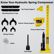 Hydraulic Spring Compressor 4.5T RocwooD 4500KG 380-700mm Range 400mm