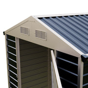 Garden Metal Shed Storage Tools Shed 6x4.2/8.2/10ft Waterproof with Door & Vents