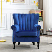 Tub Chair Accent Armchair Velvet Fabric Modern Shell Back Living Room Bedroom UK